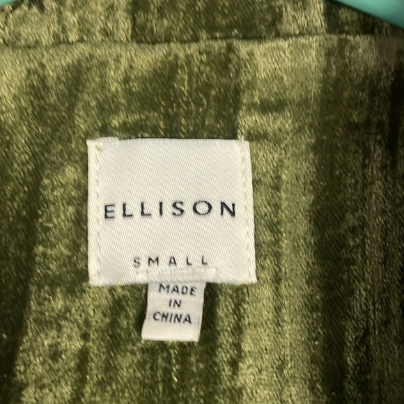 Ellison Crinkle Velvet Jacket in Green - Boutique Brand Small - Picture 2 of 5
